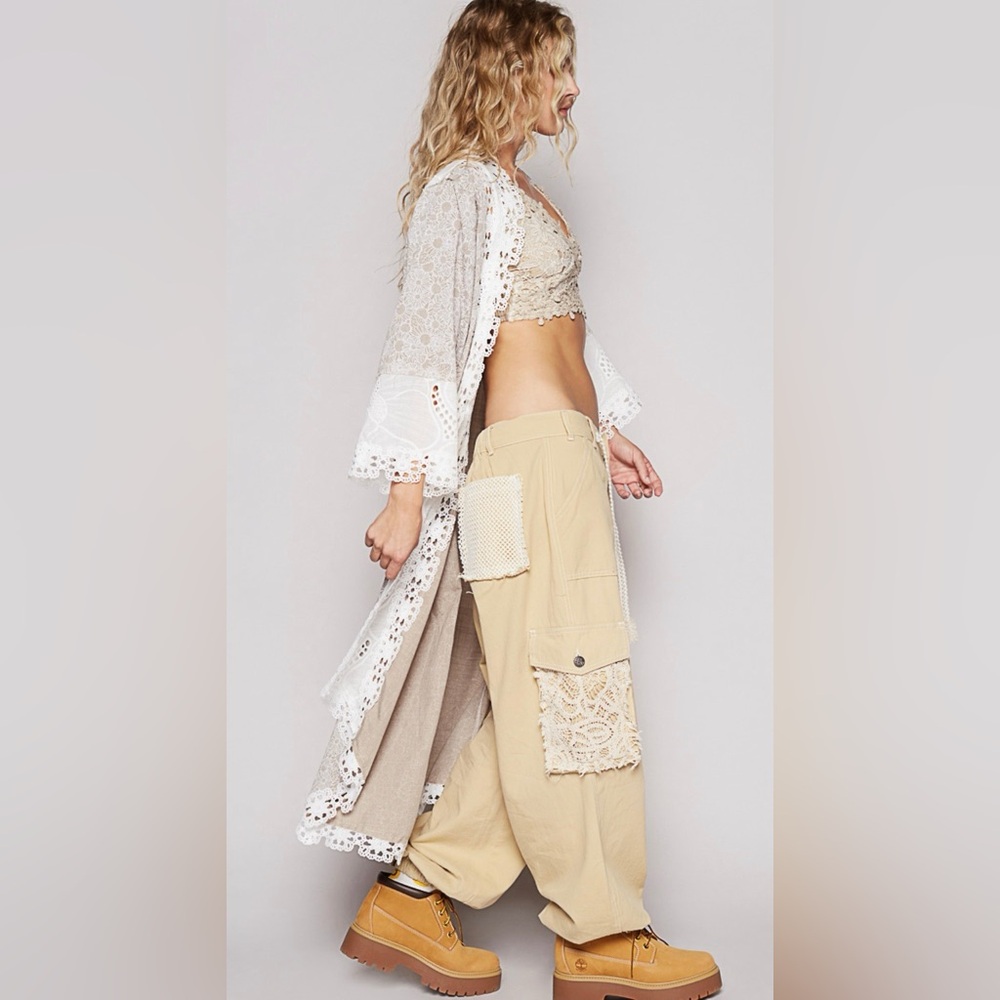 #292 🩵POL 3/4 Sleeve Cardigan - Picture 3 of 4
